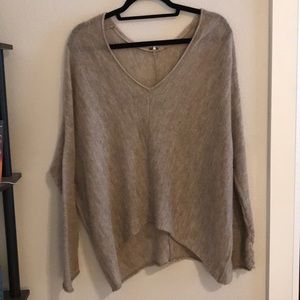 Free people long sleeve tan sweater